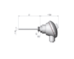 Straight Type Thermocouple Temperature Meter with customizable immersion length and diameter. Ideal for precise high-temperature measurement in industrial applications.