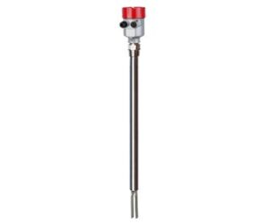 High-precision Dimens vibrating fork type level switch in stainless steel for accurate industrial level detection.